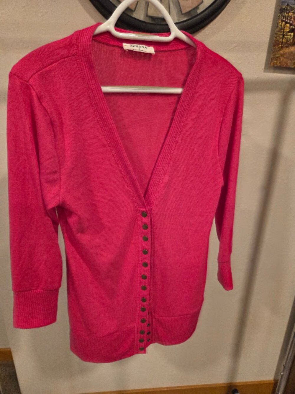 Pink Snap Cardigan